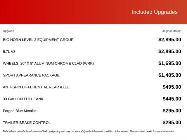 2026 RAM Ram 1500 RAM 1500 BIG HORN CREW CAB 4X4 57 BOX