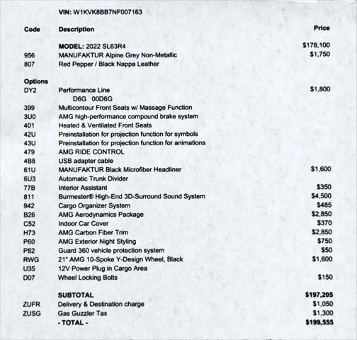 2022 Mercedes-Benz SL AMG SL 63 4MATIC