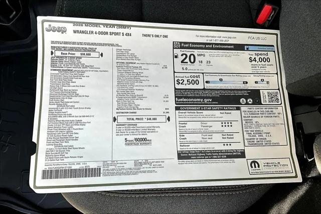 2026 Jeep Wrangler Sport S