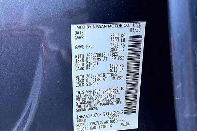 2020 Nissan Titan Crew Cab SV 4x4