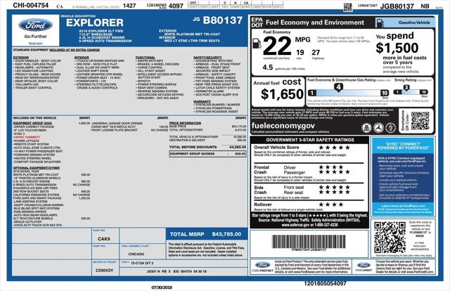 2018 Ford Explorer XLT
