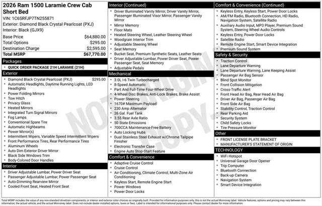 2026 Ram 1500 Laramie Crew Cab 4x4 5'7" Box