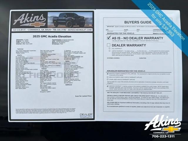 2025 GMC Acadia FWD Elevation