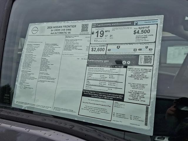2026 Nissan Frontier Crew Cab SV 4x4