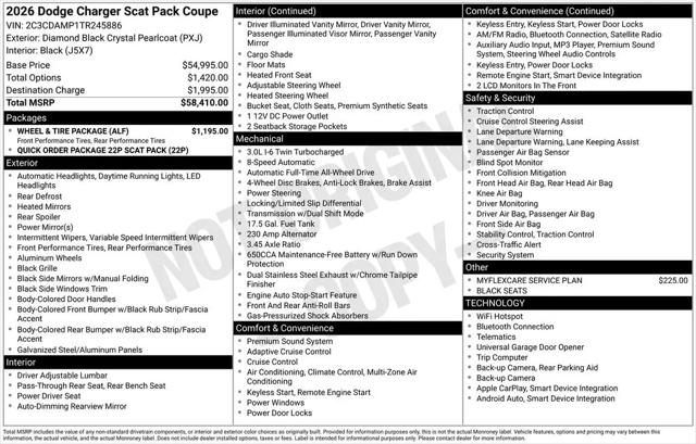 2026 Dodge Charger Scat Pack 2-Door AWD