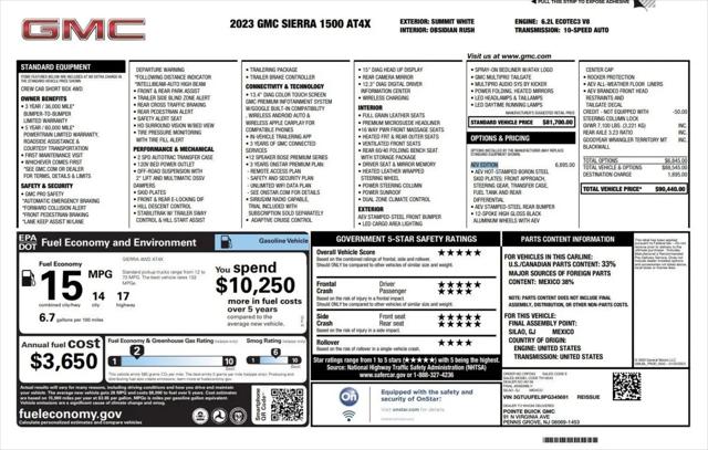 2023 GMC Sierra 1500 4WD Crew Cab Short Box AT4X
