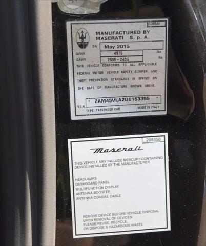 2016 Maserati GranTurismo MC