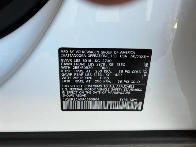 2023 Volkswagen Atlas 3.6L V6 SEL R-Line Black