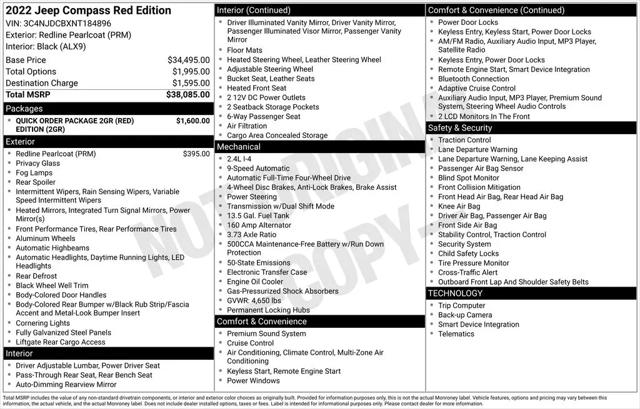 2022 Jeep Compass RED Edition 4x4