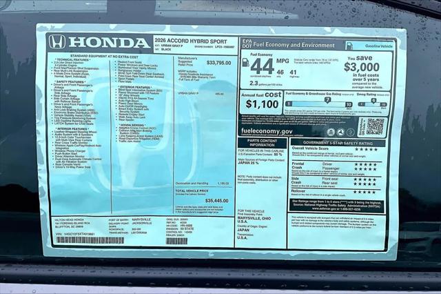2026 Honda Accord Sedan Sport