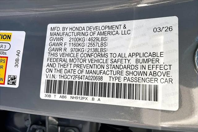 2026 Honda Accord Sedan EX-L