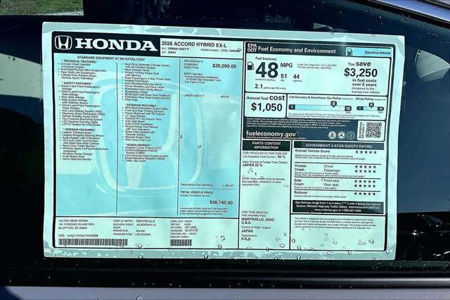 2026 Honda Accord Sedan EX-L