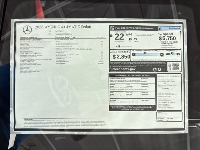 2026 Mercedes-Benz AMG C 43 4MATIC