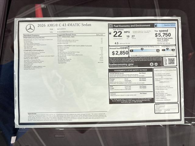 2026 Mercedes-Benz AMG C 43 4MATIC