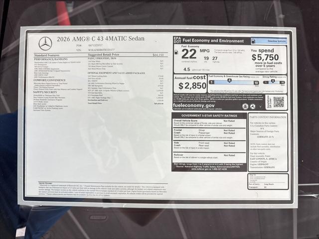 2026 Mercedes-Benz AMG C 43 4MATIC