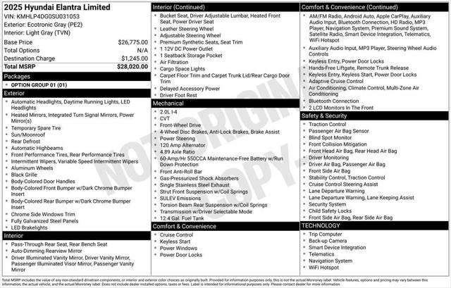 2025 Hyundai Elantra Limited