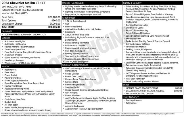 2023 Chevrolet Malibu FWD 1LT