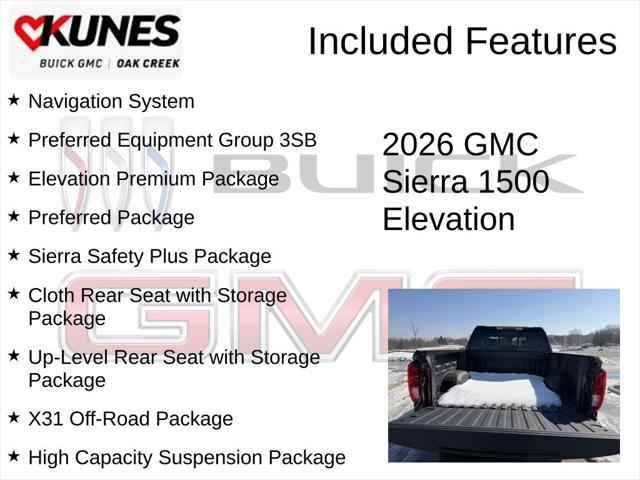 2026 GMC Sierra 1500 Crew Cab, Short Bed, Elevation, 4WD