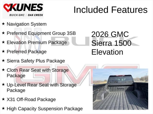2026 GMC Sierra 1500 Crew Cab, Short Bed, Elevation, 4WD