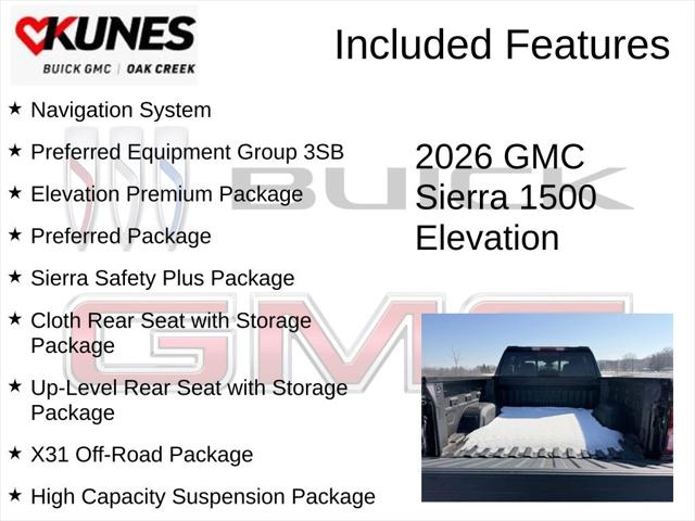 2026 GMC Sierra 1500 Crew Cab, Short Bed, Elevation, 4WD
