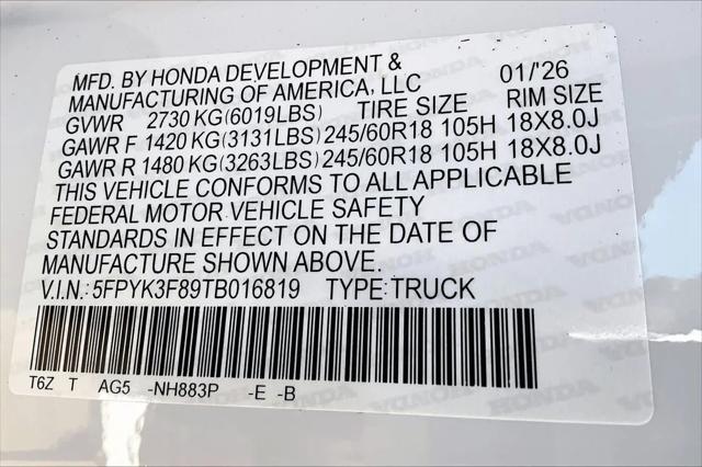 2026 Honda Ridgeline Black Edition