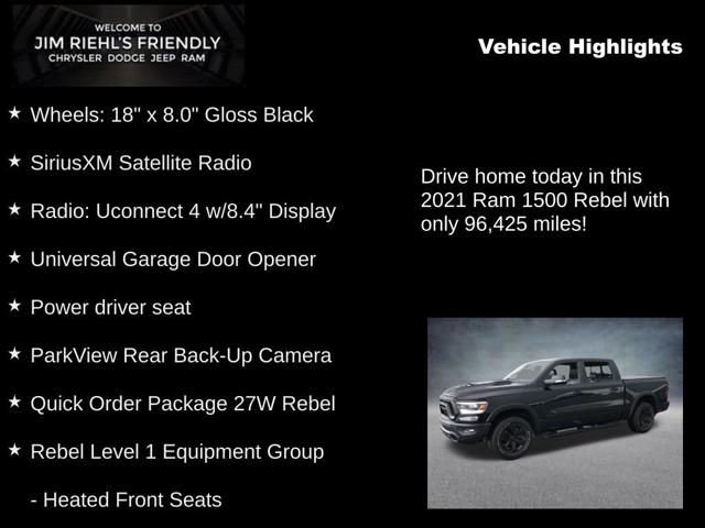 2021 Ram 1500 Rebel Crew Cab 4x4 5'7" Box