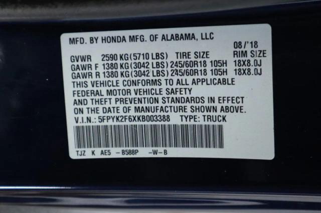 2019 Honda Ridgeline RTL-T