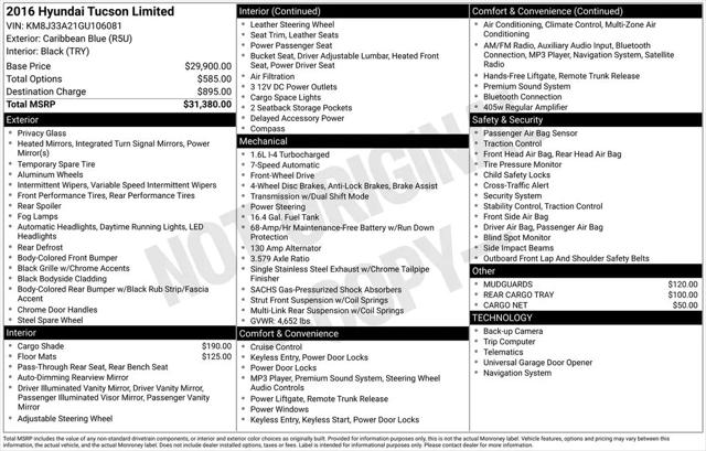 2016 Hyundai Tucson Limited