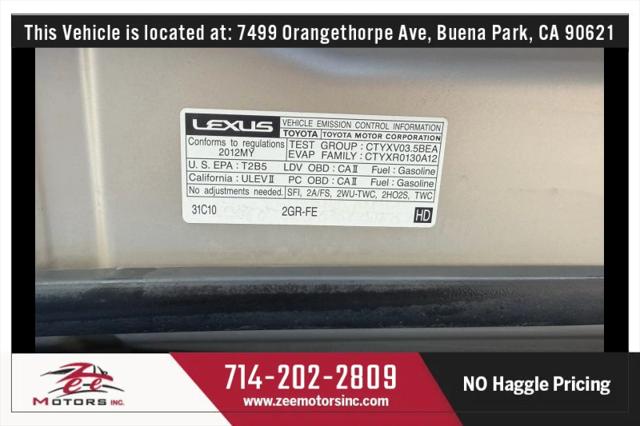 2012 Lexus ES 350 350