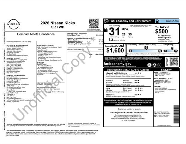 2026 Nissan Kicks SR