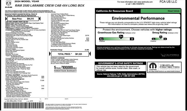 2024 Ram 3500 Laramie Crew Cab 4x4 8' Box