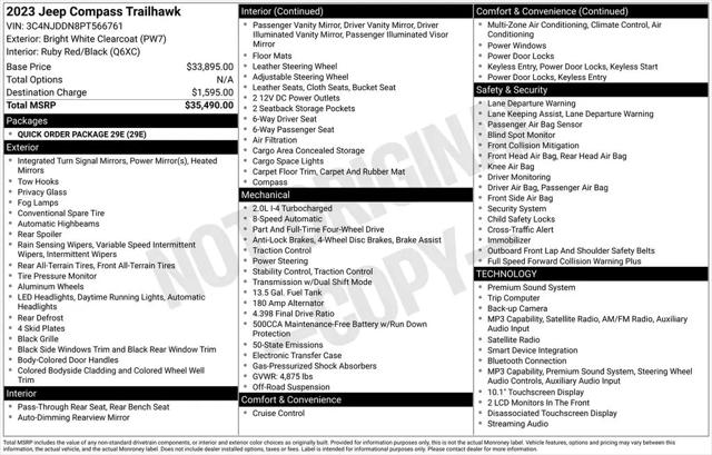 2023 Jeep Compass Trailhawk 4x4