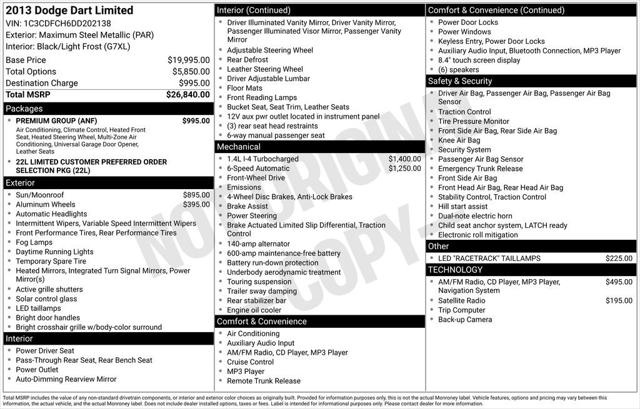 2013 Dodge Dart Limited 2013 Dodge Dart Limited