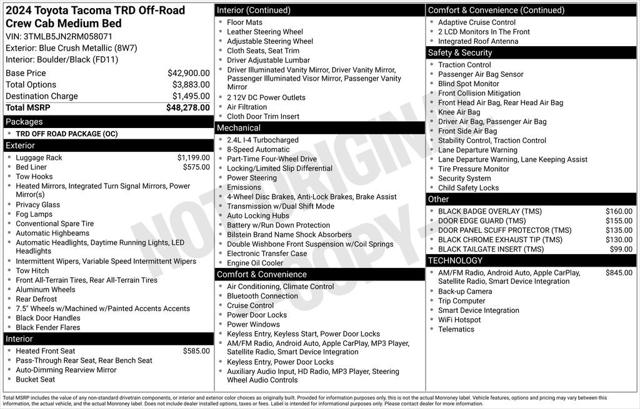 2024 Toyota Tacoma TRD Sport