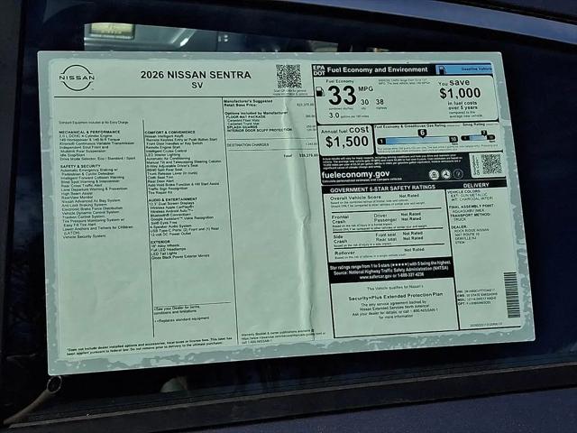 2026 Nissan Sentra SV