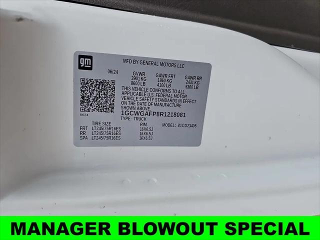 2024 Chevrolet Express Cargo Van RWD 2500 Regular Wheelbase WT