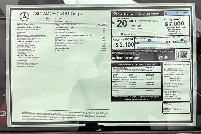 2026 Mercedes-Benz AMG GLE 53 4MATIC+