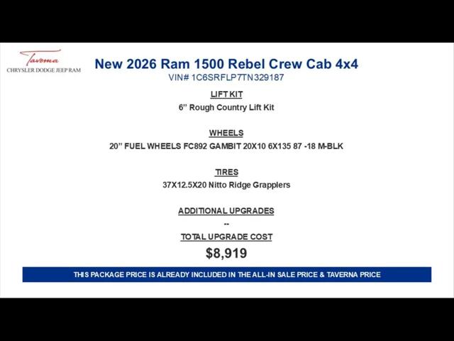 2026 Ram 1500 Rebel Crew Cab 4x4 57 Box