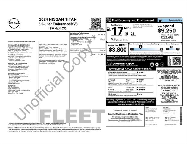 2024 Nissan Titan Crew Cab SV 4x4