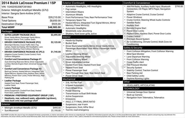 2014 Buick LaCrosse Premium I Group