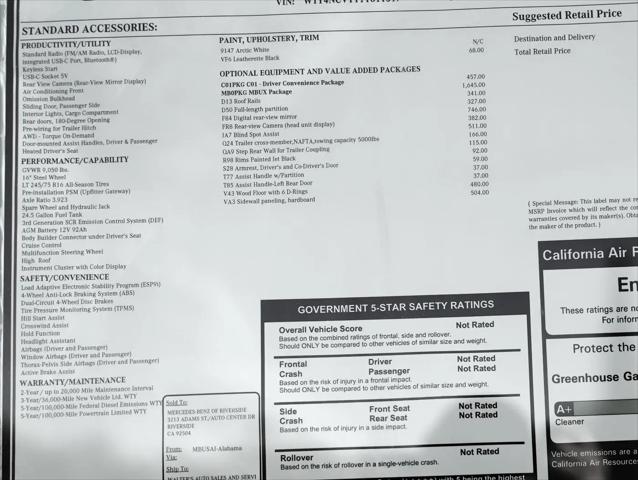 2026 Mercedes-Benz Sprinter 2500 High Roof 4-Cyl Diesel HO