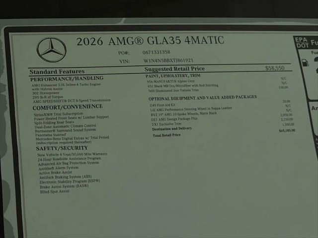 2026 Mercedes-Benz GLA-CLASS 4MATIC