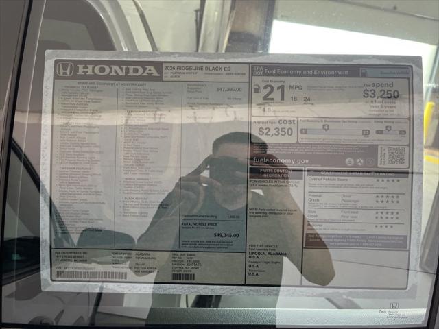 2026 Honda Ridgeline Black Edition