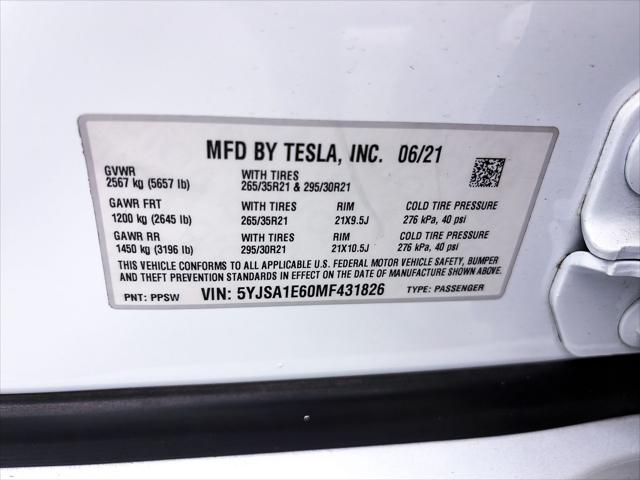 2021 Tesla Model S Plaid Tri Motor All-Wheel Drive