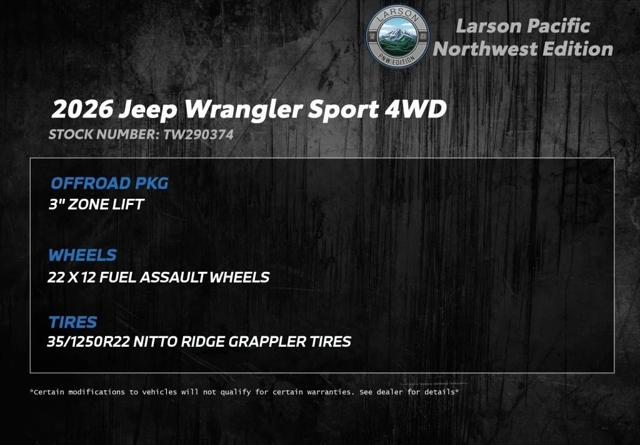 2026 Jeep Wrangler WRANGLER 4-DOOR SPORT