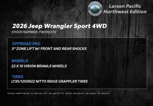 2026 Jeep Wrangler WRANGLER 4-DOOR SPORT