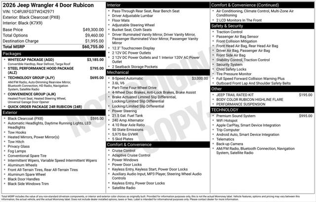 2026 Jeep Wrangler 4-Door Rubicon 4x4