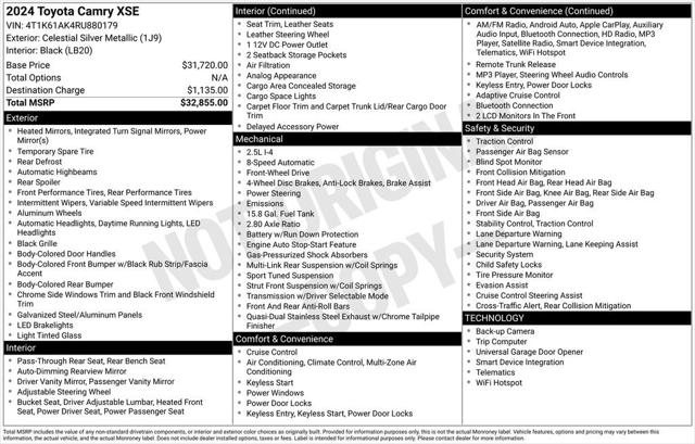 2024 Toyota Camry XSE 2024 Toyota Camry XSE