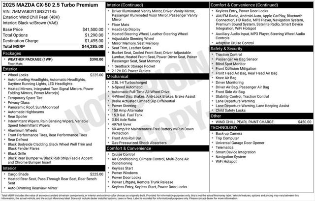 2025 Mazda CX-50 2.5 Turbo Premium Package