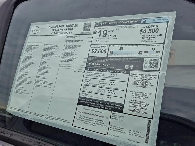 2026 Nissan Frontier Crew Cab SV 4x4